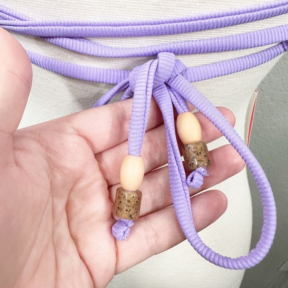 Maaji Periwinkle Parade Reversible Bikini Top In Purple - Picture 8 of 13